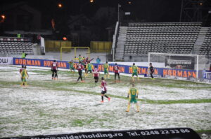 Imagine de la meciul CS Mioveni - CFR Cluj, 2 decembrie 2014